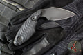 Half Face Blades- IWB Dagger Fixed Blade- Textured Black G-10 Handle Scales- Armor Black Cerakoted S45VN Blade