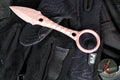 Half Face Blades- Ringstrike Fixed Blade- Rockwork Textured- Rose Gold Cerakoted Blade