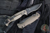 Half Face Blades- Extremis Folder/Flipper- Anodized Bronze Titanium Handle- Black PVD Finished S45VN Blade