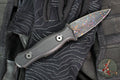 Half Face Blades- Pulse Checker Fixed Blade- Black G-10 Handle Scale- 80's Rad Splatter Cerakoted S45VN Blade
