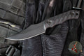 Half Face Blades- Red Cloud- Textured Black G-10 Handle Scale- Armorer Black Cerakote S45VN Blade