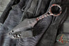 Half Face Blades- Ringstrike Fixed Blade- Rockwork Textured- Black With Patriot Splatter Cerakoted Blade