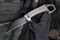 Half Face Blades- SHPOS Folder/Flipper- Monolithic Titanium Handle- Black PVD Finished S45VN Blade