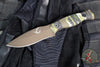 Half Face Blades- The 86'- Realtree Original Camo Hydro Dipped Micarta Handle Scales- Midnight Bronze Cerakoted Magnacut Blade