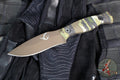 Half Face Blades- The 86'- Realtree Original Camo Hydro Dipped Micarta Handle Scales- Midnight Bronze Cerakoted Magnacut Blade