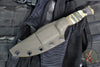 Half Face Blades- The 86'- Realtree Original Camo Hydro Dipped Micarta Handle Scales- Midnight Bronze Cerakoted Magnacut Blade