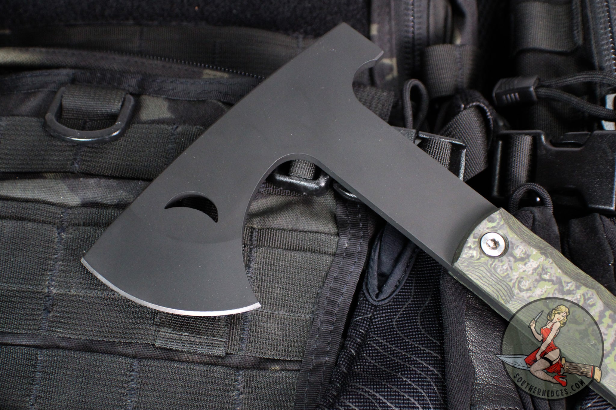 Half Face Blades- Howler Hawk- Armor Black Finished- Smooth Grip Jungl ...