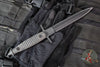 Half Face Blades- V-42 Fixed Blade- Black Micarta Handle Scale- Armor Black Cerakoted S35VN Blade