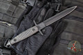Half Face Blades- V-42 Fixed Blade- Black Micarta Handle Scale- Armor Black Cerakoted S35VN Blade