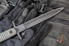 Half Face Blades- V-42 Fixed Blade- Black Micarta Handle Scale- Armor Black Cerakoted S35VN Blade