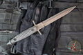 Half Face Blades- V-42 Fixed Blade- Black Micarta Handle Scale- Bronze Cerakoted S35VN Blade
