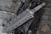 Half Face Blades- V-42 Fixed Blade- Black Micarta Handle Scale- Bronze Cerakoted S35VN Blade