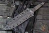 Half Face Blades- V-42 Fixed Blade- Black Micarta Handle Scale- Armor Black Cerakoted S35VN Blade