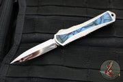 Heretic Custom Manticore-S OTF Auto- Double Edge- Satin Stainless Steel Chassis- Mammoth Inlay- Mirror Polished Blade SN013