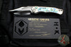 Heretic Custom Wraith OTS Auto- Bowie Edge- Titanium Handle- Abalone Inlay- Mirror Polished Blade SN015