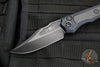 Heretic Wraith Auto V4 - Bowie Edge- Black Handle- Glo Carbon Fiber Inlay- Black DLC Blade- Tritium Button Inlay H002-6A-GLO/CF