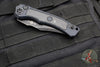 Heretic Wraith Auto V4 - Bowie Edge- Black Handle- Glo Carbon Fiber Inlay- Black DLC Blade- Tritium Button Inlay H002-6A-GLO/CF