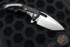 Heretic Knives Medusa Flipper Knife- Tanto Edge- Black Handle- Stonewash Finished Blade H009-2A