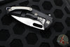 Heretic Knives Medusa Flipper Knife- Tanto Edge- Black Handle- Stonewash Finished Blade H009-2A