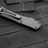 Heretic Manticore-S OTF Auto Knife- Tactical- Tanto Edge- Black Handle- Black Dlc Full Serrated Edge H023-6C-T