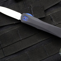 Heretic Manticore-S OTF Knife- Double Edge- Black Handle- Stonewash Blade H024-BLADE SHOW 2024
