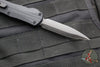 Heretic Manticore-E OTF Auto Knife- Double Edge- Tactical-  Black Frag Handle- Black DLC Blade H028F-6A-T