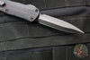 Heretic Manticore-E OTF Auto Knife- Double Edge- Tactical-  Black Frag Handle- Black DLC Blade H028F-6A-T