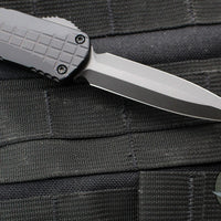 Heretic Manticore-E OTF Auto Knife- Double Edge- Tactical-  Black Frag Handle- Black DLC Blade H028F-6A-T