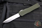 Heretic Manticore-X OTF Auto Knife- Recurve Edge- OD Green Frag Handle- Stonewash Blade H033F-2A-GRN