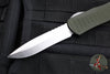 Heretic Manticore-X OTF Auto Knife- Recurve Edge- OD Green Frag Handle- Stonewash Blade H033F-2A-GRN