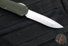 Heretic Manticore-X OTF Auto Knife- Recurve Edge- OD Green Frag Handle- Stonewash Blade H033F-2A-GRN