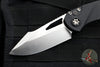 Heretic Knives Pariah Manual Folder- MINI- Single Edge- Black Handle- Stonewash Blade H052-2A