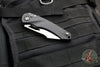 Heretic Knives Pariah Manual Folder- MINI- Single Edge- Black Handle- Stonewash Blade H052-2A