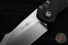 Heretic Knives Pariah OTS Auto Knife- MINI- Single Edge- Black Handle- Stonewash Blade H054-2A