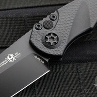 Heretic Knives Pariah OTS Auto Knife- Tanto Edge- MINI- Tactical- Black Handle- Black Blade H055-4A-T