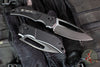 Heretic Knives Koschei Manual Folder- Tactical- Single Edge- Black Handle- Black DLC Blade H061-6A-T