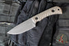 Half Face Blades- Cavner- Textured OD Green Micarta Handle Scales- Acid Wash S45VN Blade