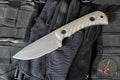 Half Face Blades- Cavner- Textured OD Green Micarta Handle Scales- Acid Wash S45VN Blade