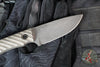 Half Face Blades- Cavner- Textured OD Green Micarta Handle Scales- Acid Wash S45VN Blade