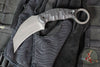 Half Face Blades- Karambito Fixed Blade- Textured Black Black G-10 Handle- Acid Wash S45VN Blade