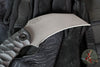 Half Face Blades- Karambito Fixed Blade- Textured Black Black G-10 Handle- Acid Wash S45VN Blade