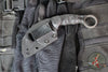 Half Face Blades- Karambito Fixed Blade- Textured Black Black G-10 Handle- Acid Wash S45VN Blade