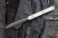 Half Face Blades- OSS Spike- Textured Grey G-10 Handle Scales- Armor Black Cerakoted Spike