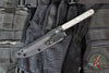 Half Face Blades- OSS Spike- Textured Grey G-10 Handle Scales- Armor Black Cerakoted Spike