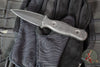 Half Face Blades- Pulse Checker Fixed Blade- Black Canvas Micarta Handle Scale- Armor Black Cerakoted S45VN Blade