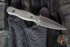 Half Face Blades- Pulse Checker Fixed Blade- Black Canvas Micarta Handle Scale- Armor Black Cerakoted S45VN Blade