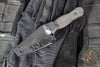Half Face Blades- Pulse Checker Fixed Blade- Black Canvas Micarta Handle Scale- Armor Black Cerakoted S45VN Blade