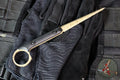 Half Face Blades- Cardiac Ringed Spike- Black G-10 Handle Scales- Arid Multicam Cerakoted Spike