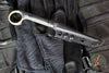 Half Face Blades- Cardiac Ringed Spike- Black G-10 Handle Scales- Arid Multicam Cerakoted Spike