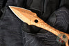 Half Face Blades- Ringstrike Fixed Blade- Rockwork Textured- Copper And Black Splatter Cerakoted Blade